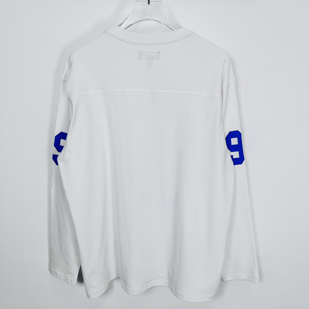 Supreme SS24 WEEK1 数字字母logo印花T恤 长袖  白色SUP-SS24-015