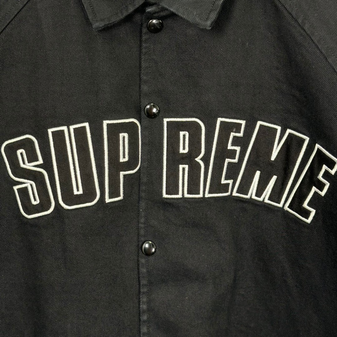 Supreme SS24 WEEK11 ARC DENIM COACHES JACKET 刺绣字母logo夹克 外套 长袖 蓝色 黑色 SUP-SS24-174