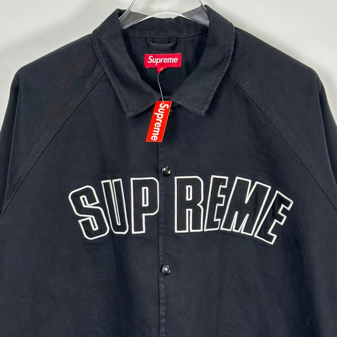 Supreme SS24 WEEK11 ARC DENIM COACHES JACKET 刺绣字母logo夹克 外套 长袖 蓝色 黑色 SUP-SS24-174