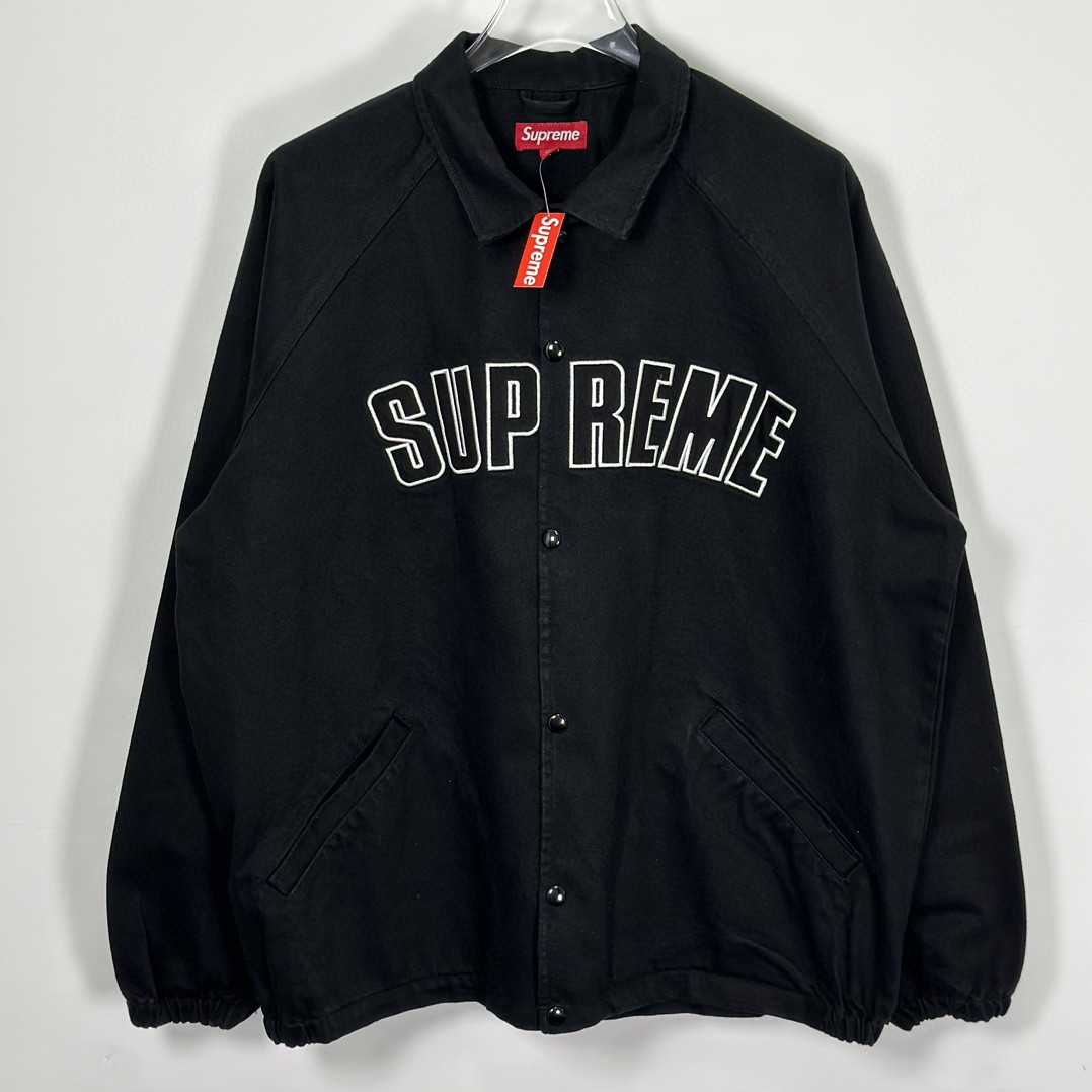 Supreme SS24 WEEK11 ARC DENIM COACHES JACKET 刺绣字母logo夹克 外套 长袖 蓝色 黑色 SUP-SS24-174