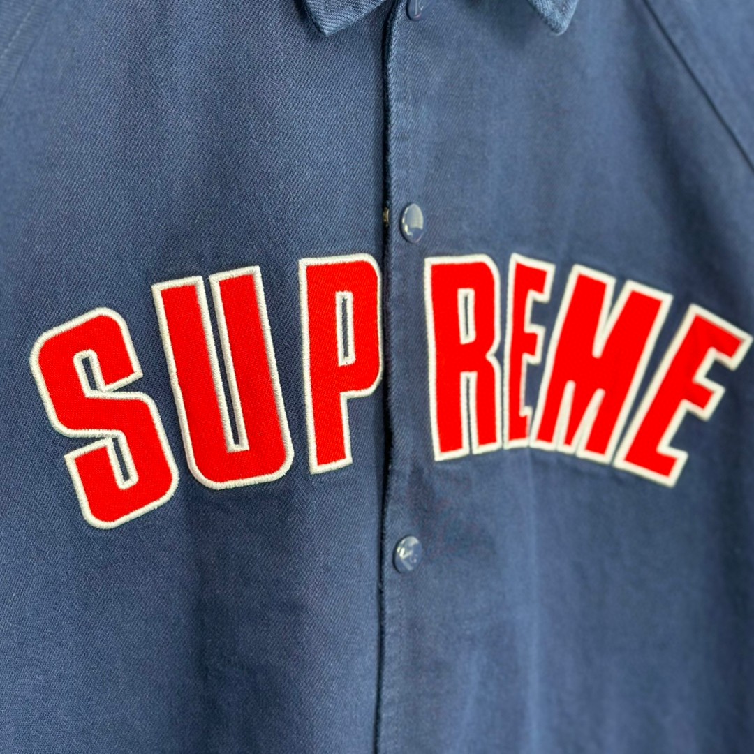 Supreme SS24 WEEK11 ARC DENIM COACHES JACKET 刺绣字母logo夹克 外套 长袖 蓝色 黑色 SUP-SS24-174