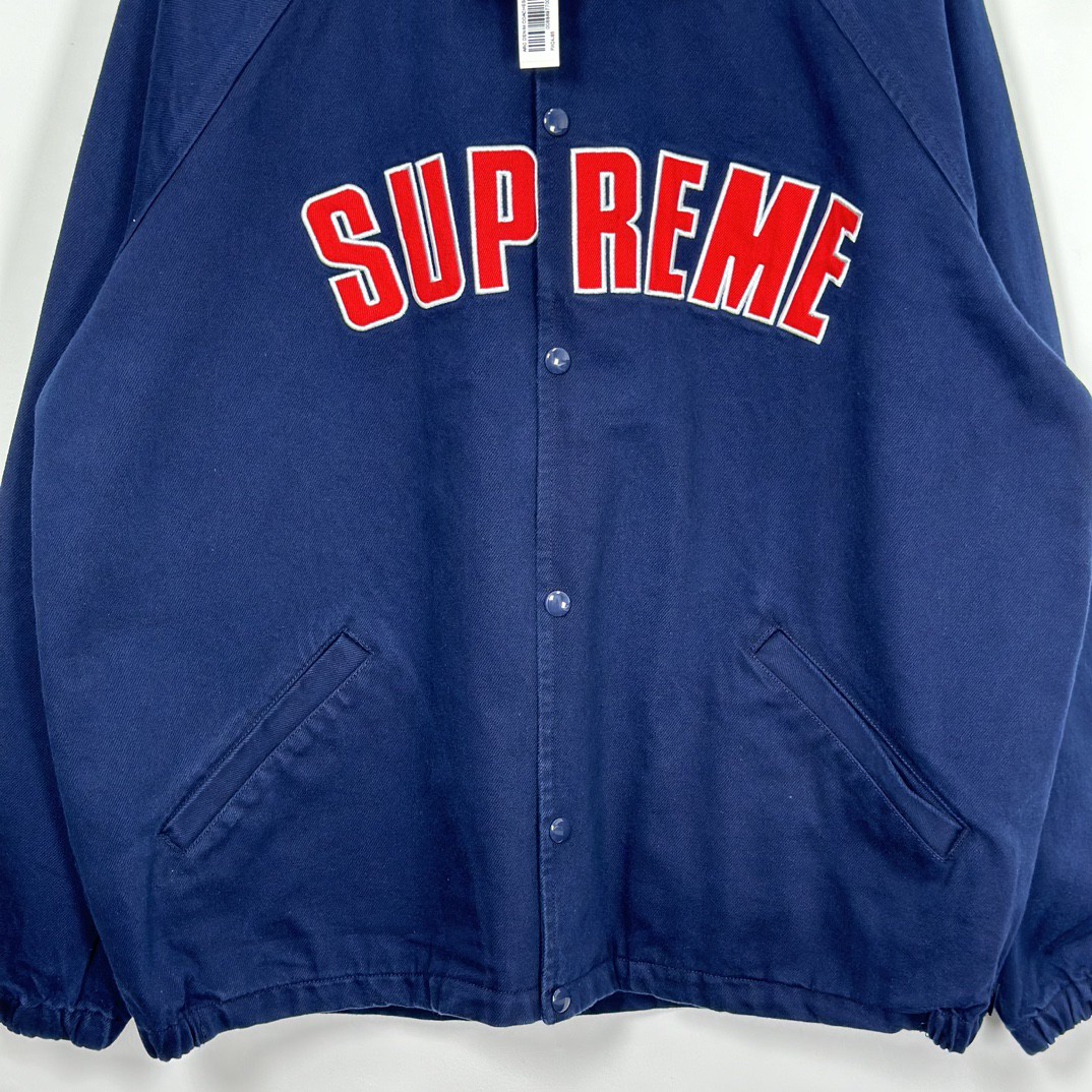 Supreme SS24 WEEK11 ARC DENIM COACHES JACKET 刺绣字母logo夹克 外套 长袖 蓝色 黑色 SUP-SS24-174