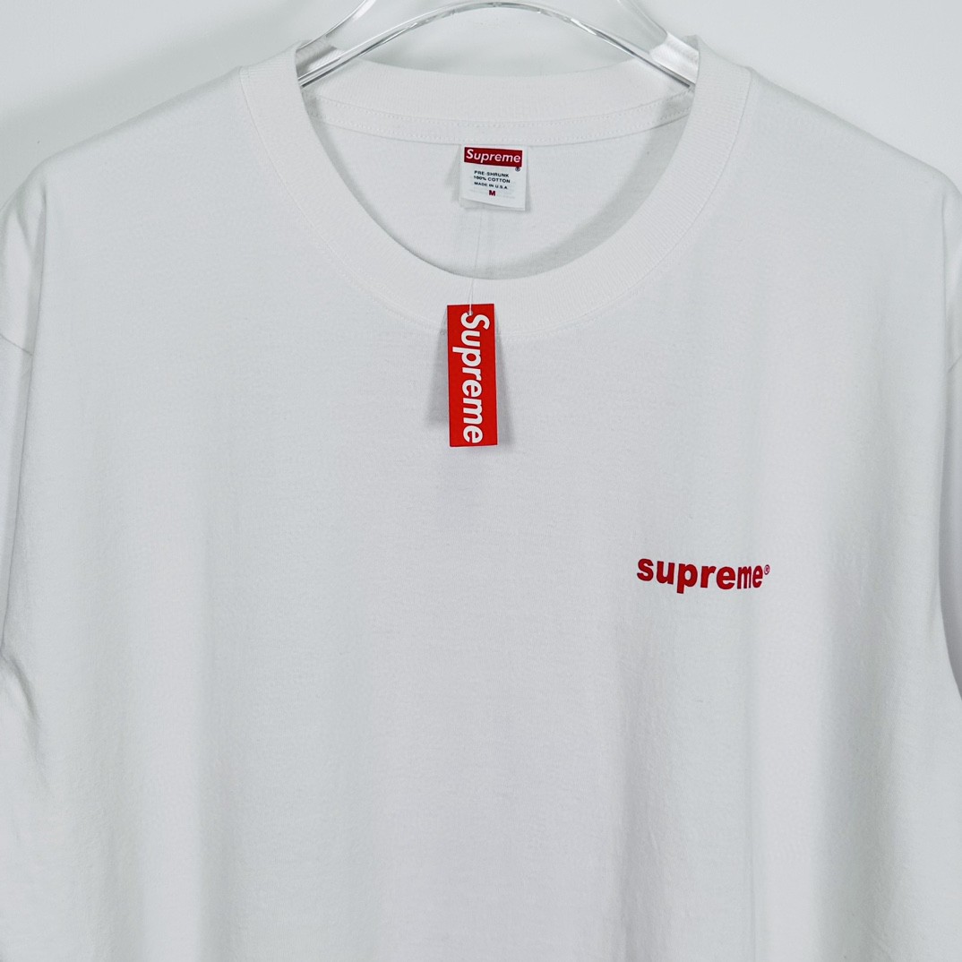Supreme FW24 WEEK1 Money Tee 背面字母十字架印花短袖 T恤 黑色 白色 SUP-FW24-012
