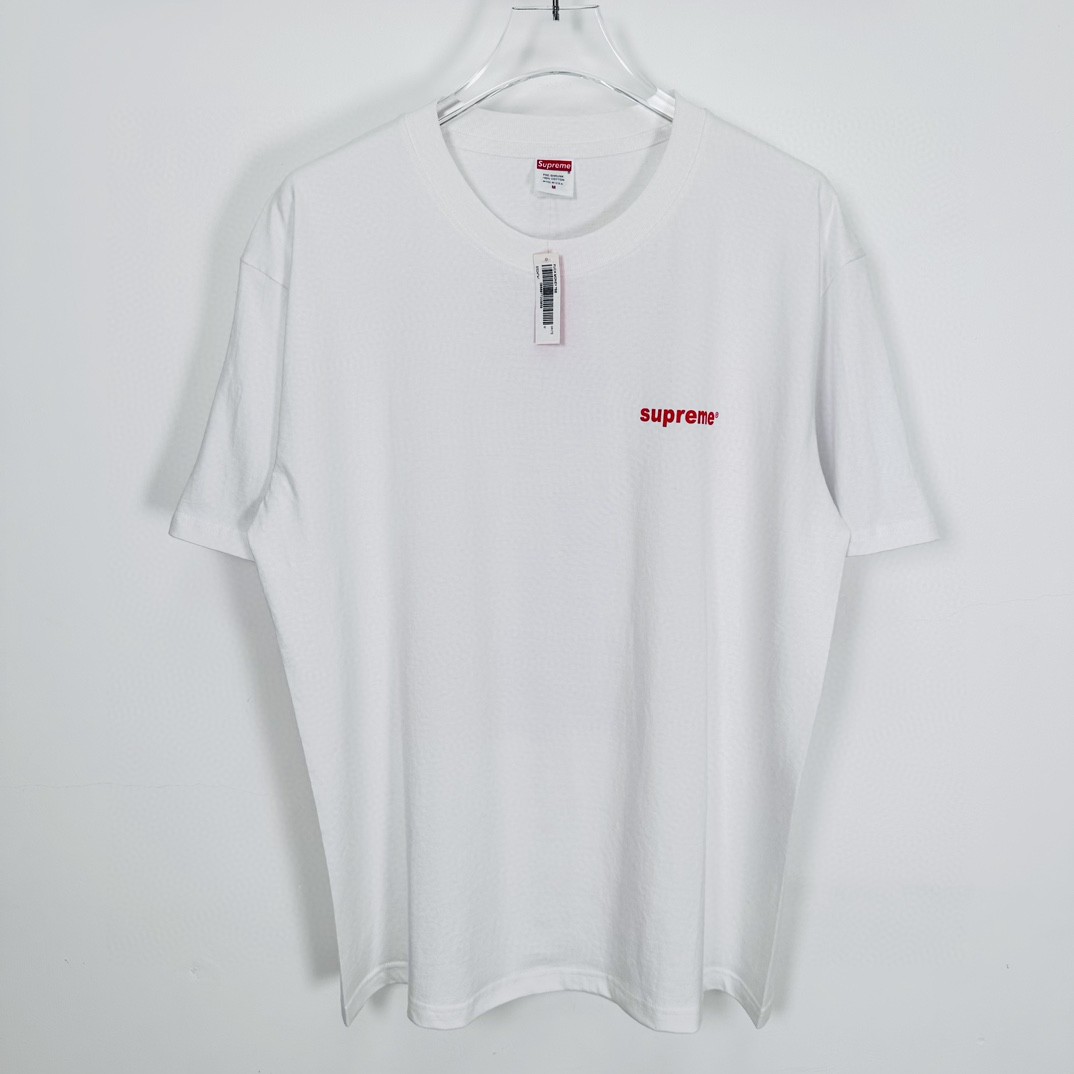 Supreme FW24 WEEK1 Money Tee 背面字母十字架印花短袖 T恤 黑色 白色 SUP-FW24-012