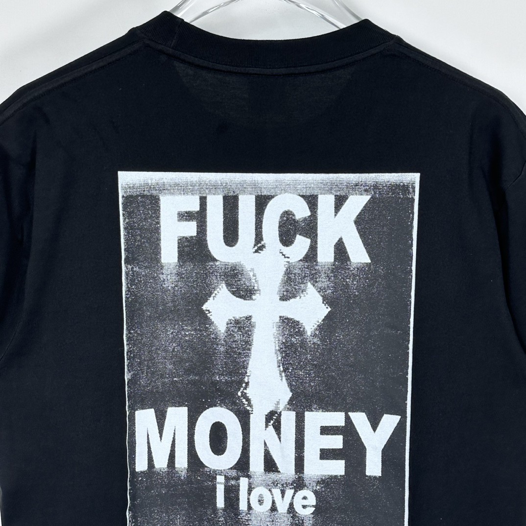 Supreme FW24 WEEK1 Money Tee 背面字母十字架印花短袖 T恤 黑色 白色 SUP-FW24-012