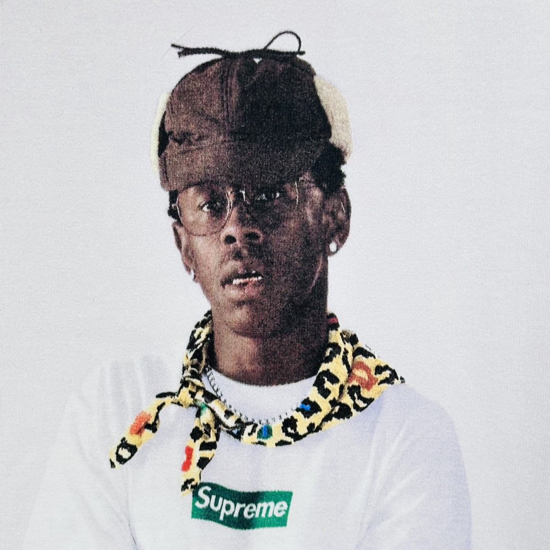 Supreme FW24 Tyler The Creator Tee 肖像印花短袖 T恤 黑色 白色 蓝色 SUP-FW24-002