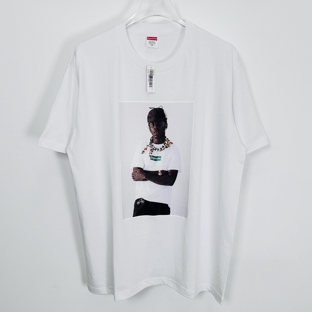Supreme FW24 Tyler The Creator Tee 肖像印花短袖 T恤 黑色 白色 蓝色 SUP-FW24-002