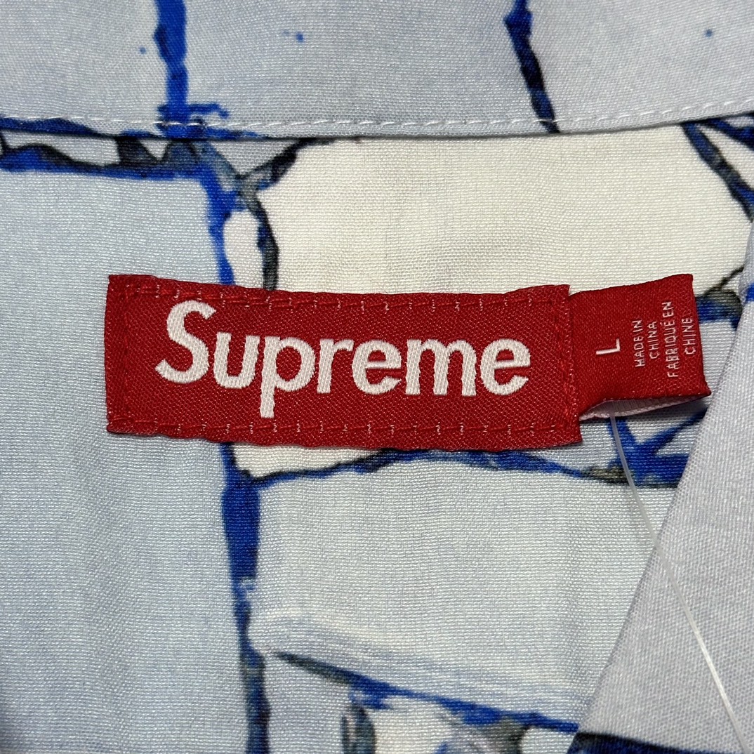 Supreme SS24 WEEK11 MOSAIC S/S SHIRT 马赛克图案logo纽扣短袖衬衫 SUP-SS24-175