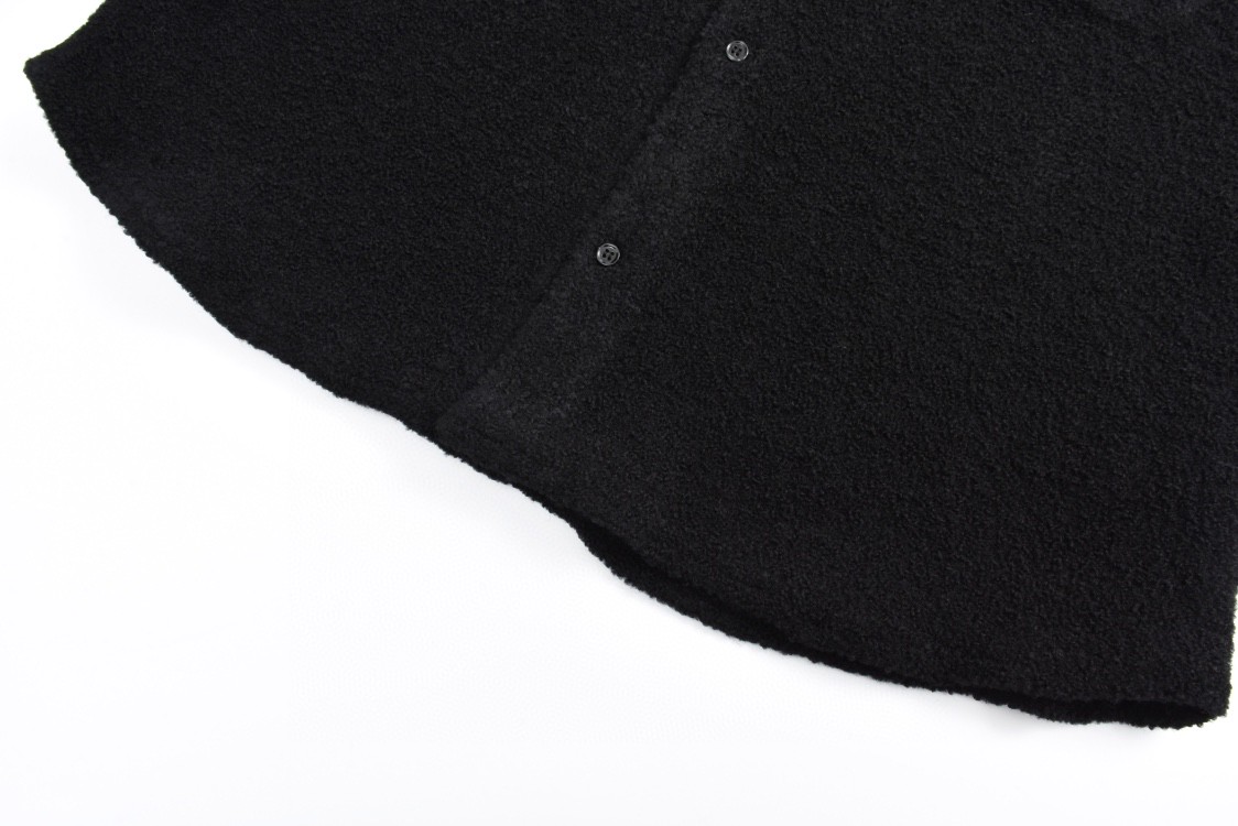 SAINT LAURENT 圣罗兰 羊毛毛呢大口袋衬衫外套 夹克 秋冬款 黑色 753168Y28RA1000