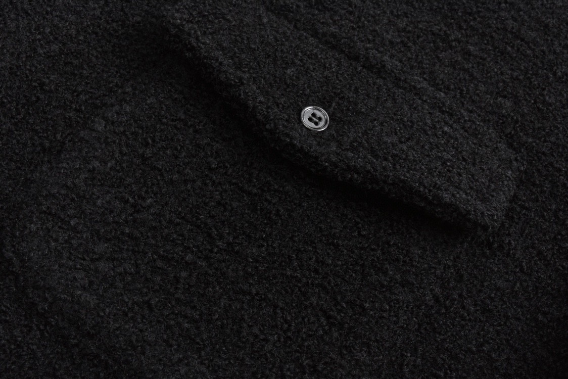 SAINT LAURENT 圣罗兰 羊毛毛呢大口袋衬衫外套 夹克 秋冬款 黑色 753168Y28RA1000