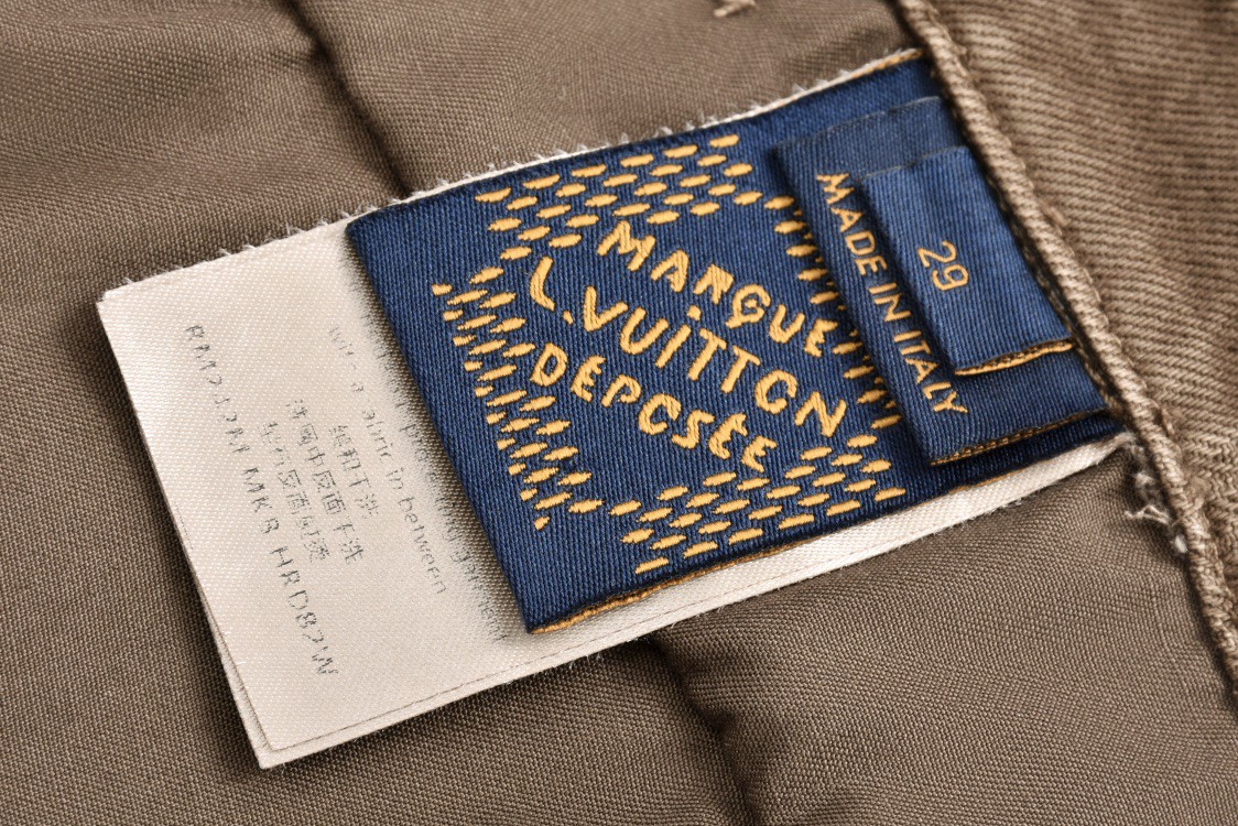 LOUIS VUITTON 路易威登 Timberland 棋盘格暗纹提花牛仔裤 休闲裤 裤子 长裤 棕色 1AFX42