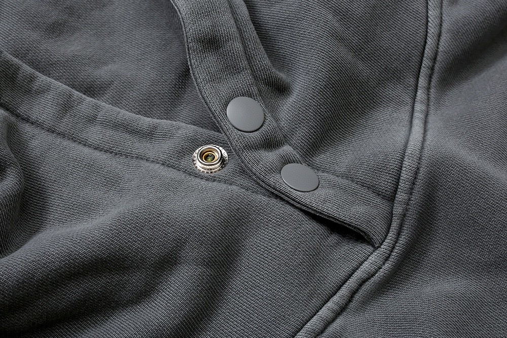 450#MADNESS 做旧字母logo印花连帽卫衣 卫衣 长袖 秋冬季 灰色