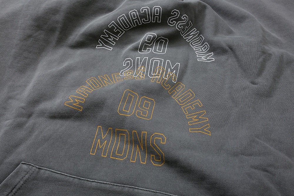 450#MADNESS 做旧字母logo印花连帽卫衣 卫衣 长袖 秋冬季 灰色