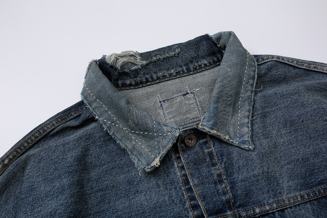 742#MADNESS 做旧破洞牛仔外套 长袖 秋冬季 休闲 蓝色