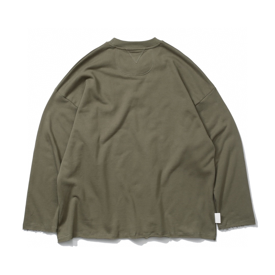 452#MADNESS 字母logo印花圆领T恤 打底衫 卫衣 长袖 秋冬季 灰绿色 