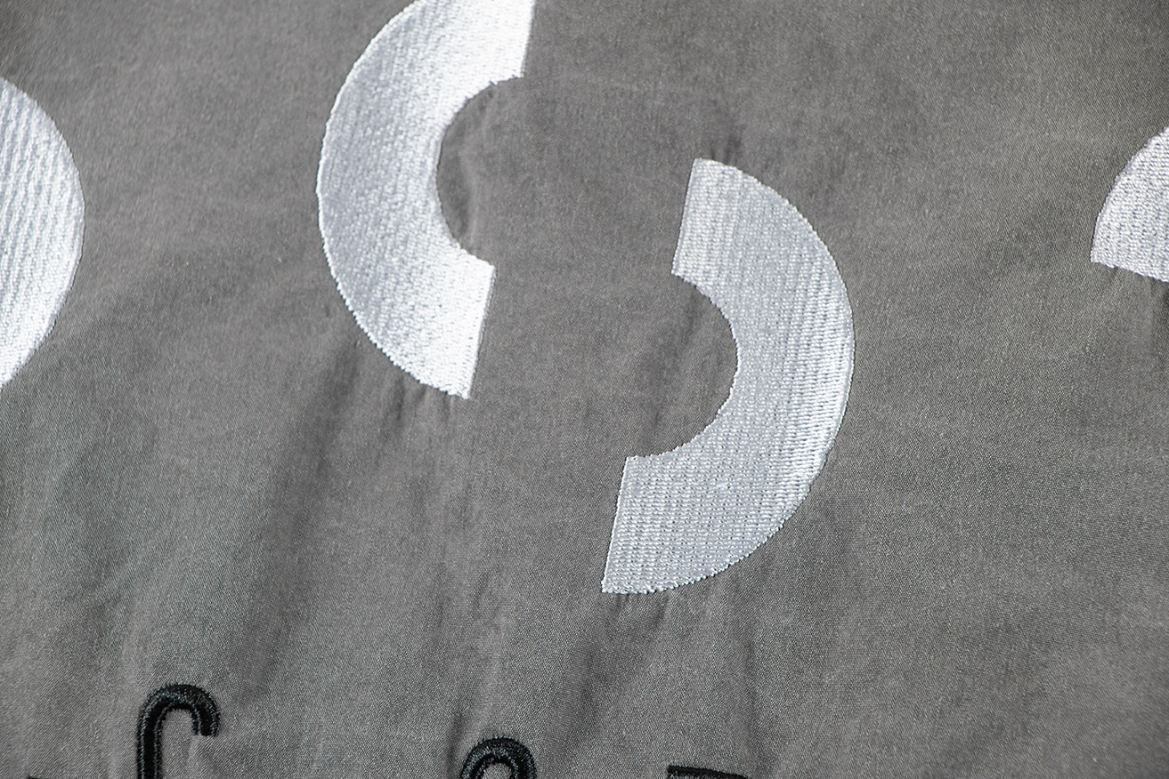 BEAMS SSZ 552 OVERDYE 日系蜡染水洗字母刺绣夹克 外套 长袖 秋冬季 