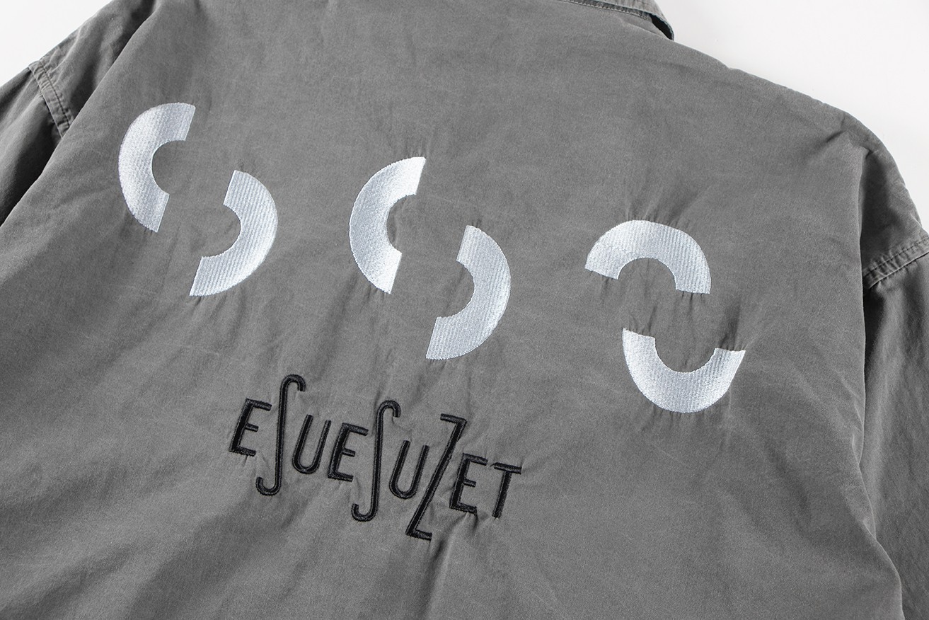 BEAMS SSZ 552 OVERDYE 日系蜡染水洗字母刺绣夹克 外套 长袖 秋冬季 