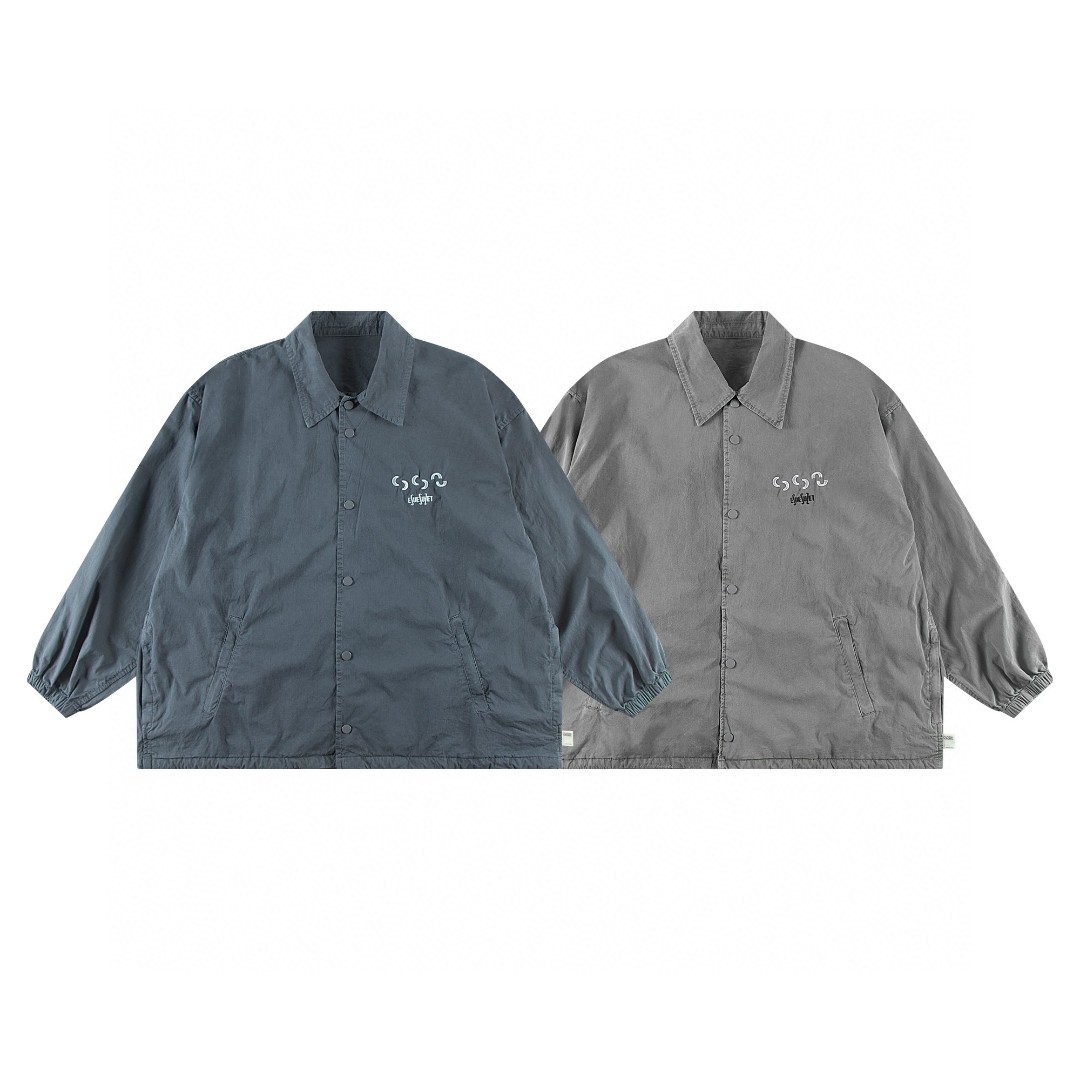 BEAMS SSZ 552 OVERDYE 日系蜡染水洗字母刺绣夹克 外套 长袖 秋冬季 