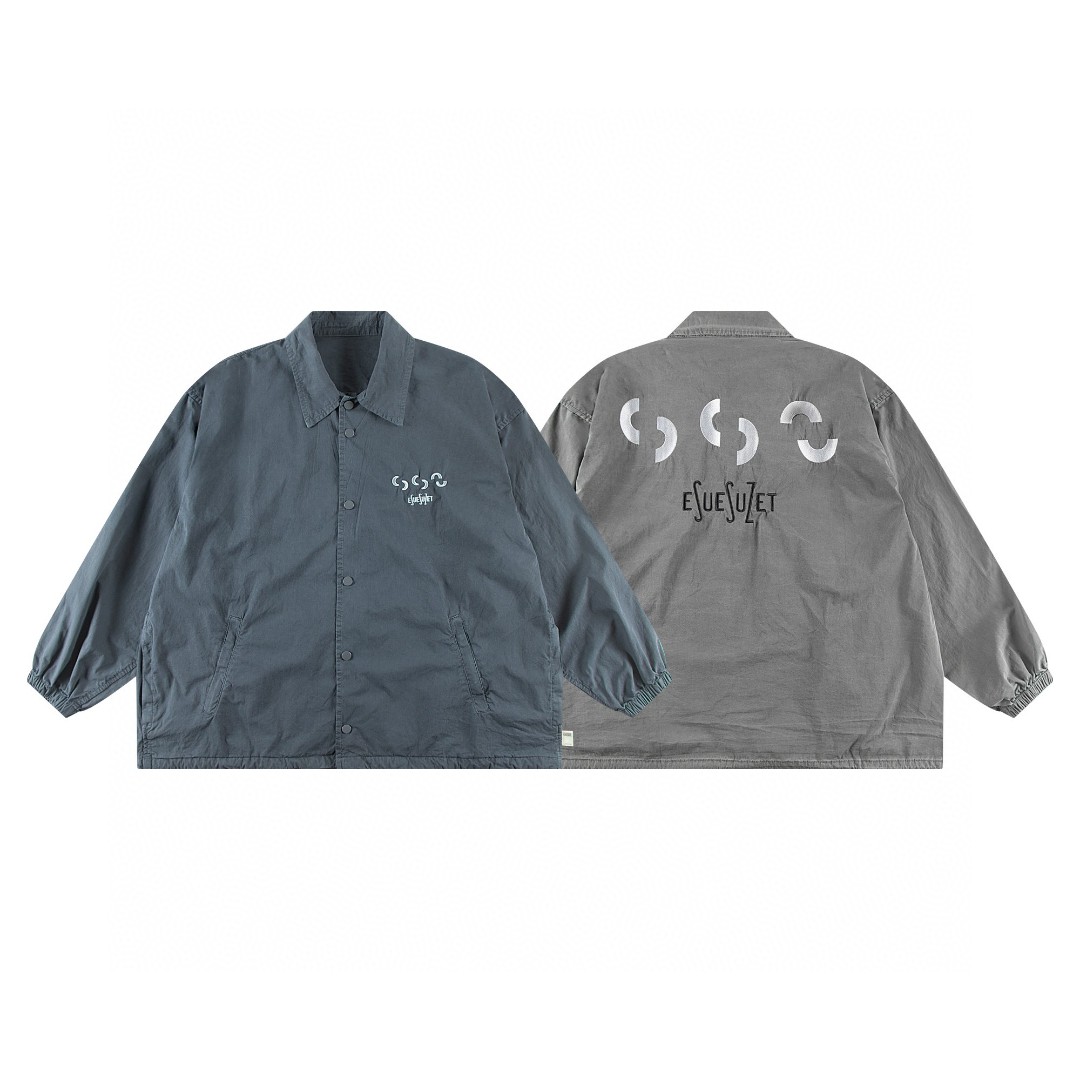 BEAMS SSZ 552 OVERDYE 日系蜡染水洗字母刺绣夹克 外套 长袖 秋冬季 