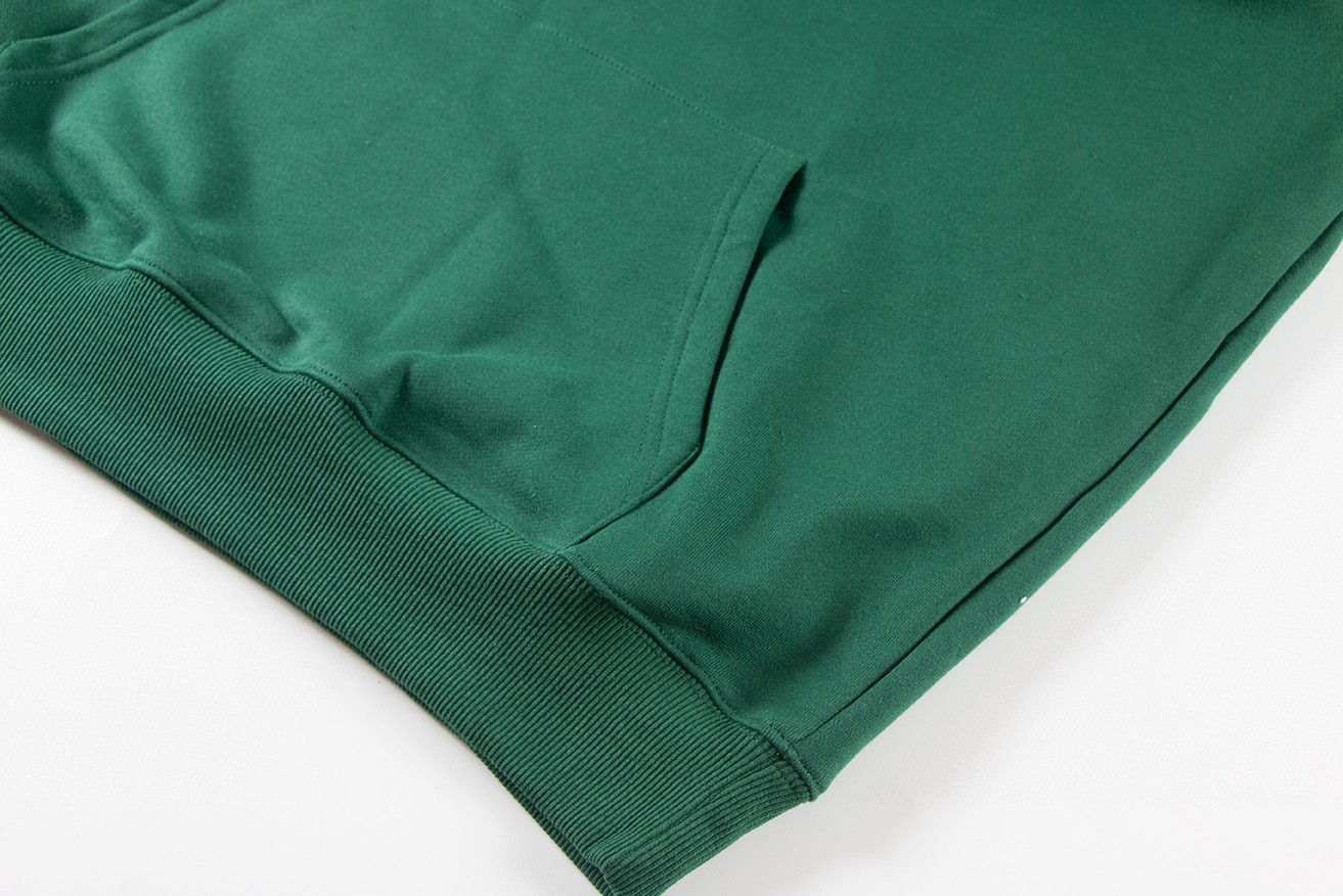 BEAMS 联名 L.L.Bean 刺绣字母logo连帽卫衣 长袖 秋冬季 休闲 绿色 白色