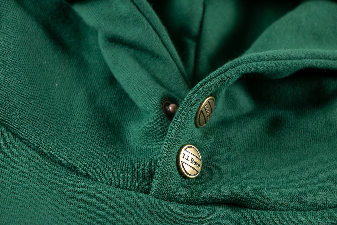 BEAMS 联名 L.L.Bean 刺绣字母logo连帽卫衣 长袖 秋冬季 休闲 绿色 白色