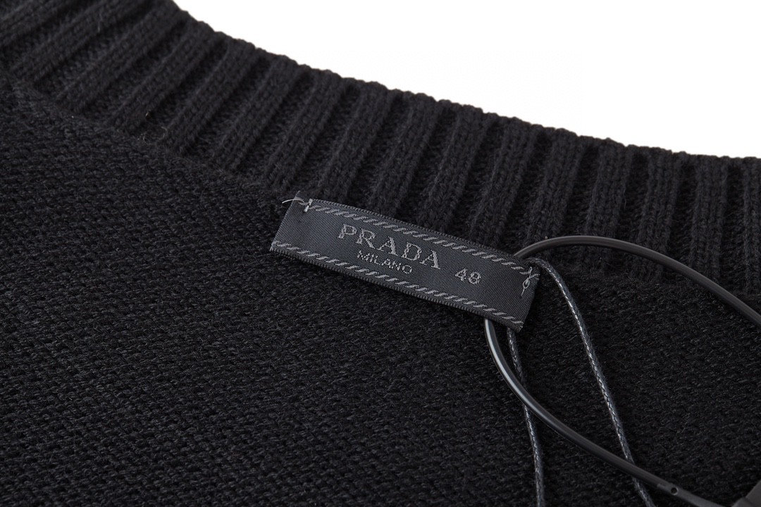 PRADA 普拉达 尼龙徽标口袋羊毛衫 毛衣 黑色 UMB049S2021W4X-F0002