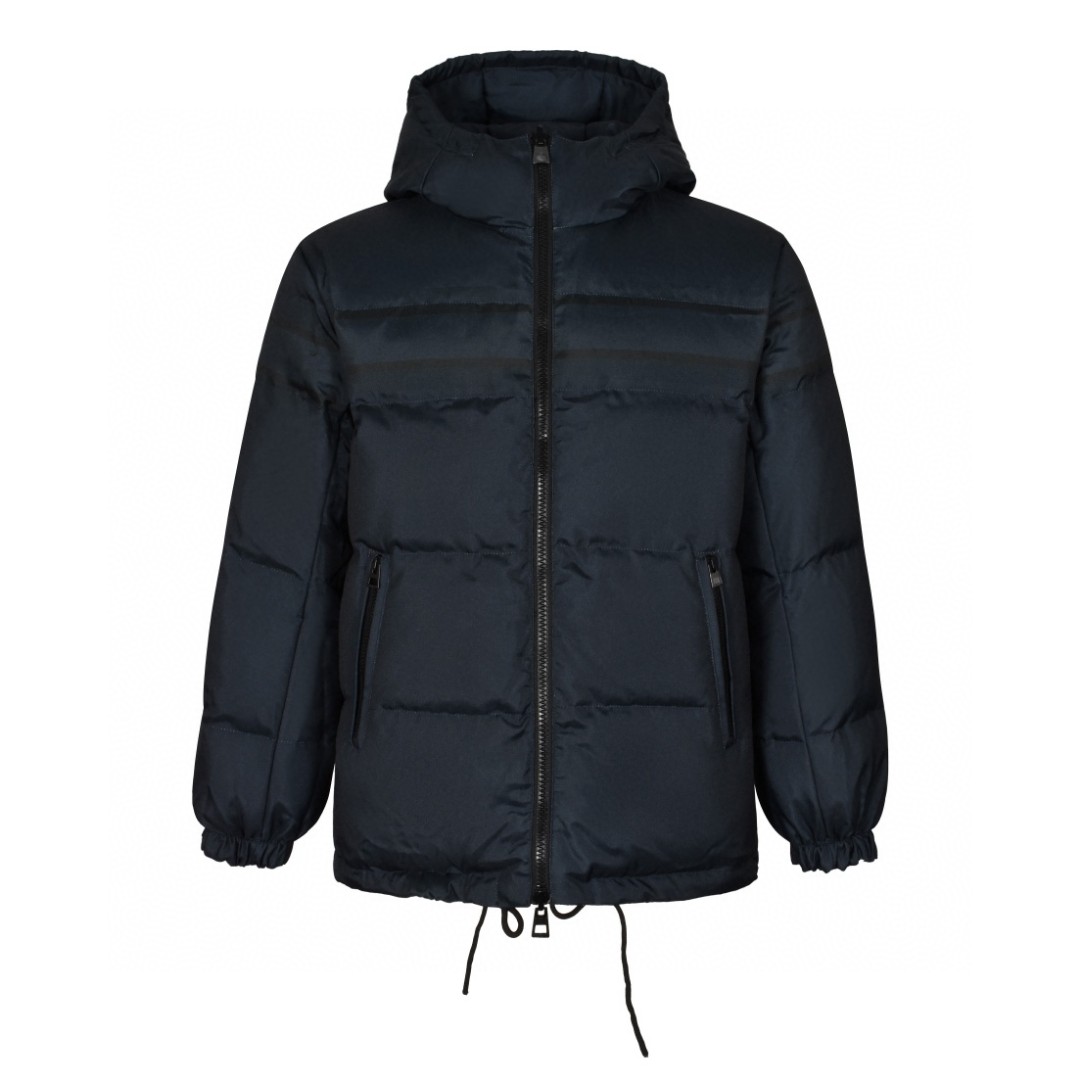 DIOR 迪奥 拼接满印双面两穿连帽羽绒服 夹克 外套 长袖 黑色 147C23A2968-X5803