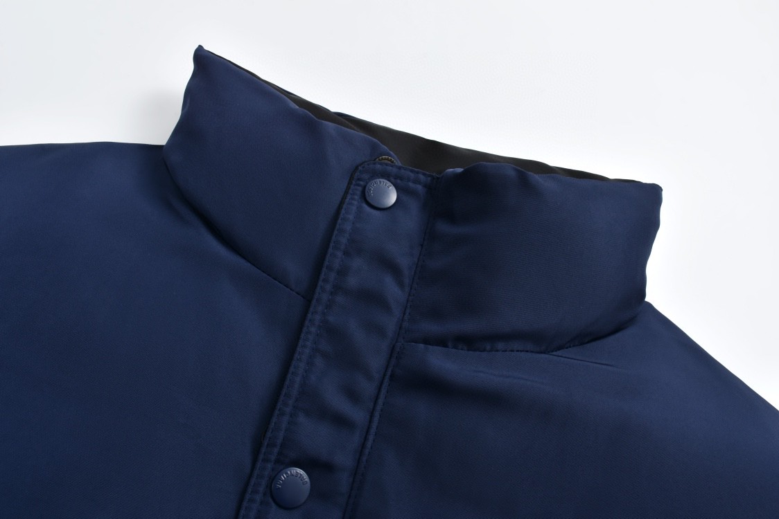 Balenciaga 巴黎世家 别针装饰字母logo印花拉链两面穿棉服 夹克 面包服 外套 长袖 秋冬 黑色 808793TR0181000