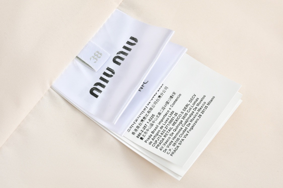 MIU MIU 缪缪 格纹字母刺绣拉单排扣衬衫羽绒服 夹克 长袖 外套 卡其色 蓝色 粉色 ML855-13L8-F0KTK-S-232