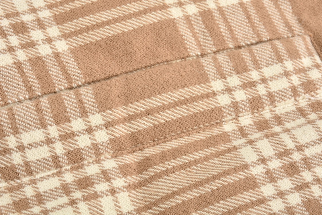 MIU MIU 缪缪 格纹字母刺绣拉单排扣衬衫羽绒服 夹克 长袖 外套 卡其色 蓝色 粉色 ML855-13L8-F0KTK-S-232