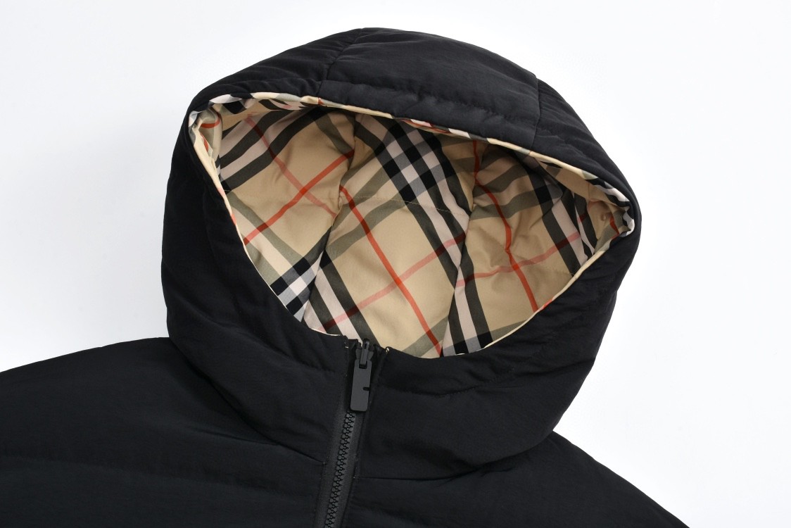 Burberry 巴宝莉 格纹双面两穿羽绒服 长袖 外套 沙色 80942371
