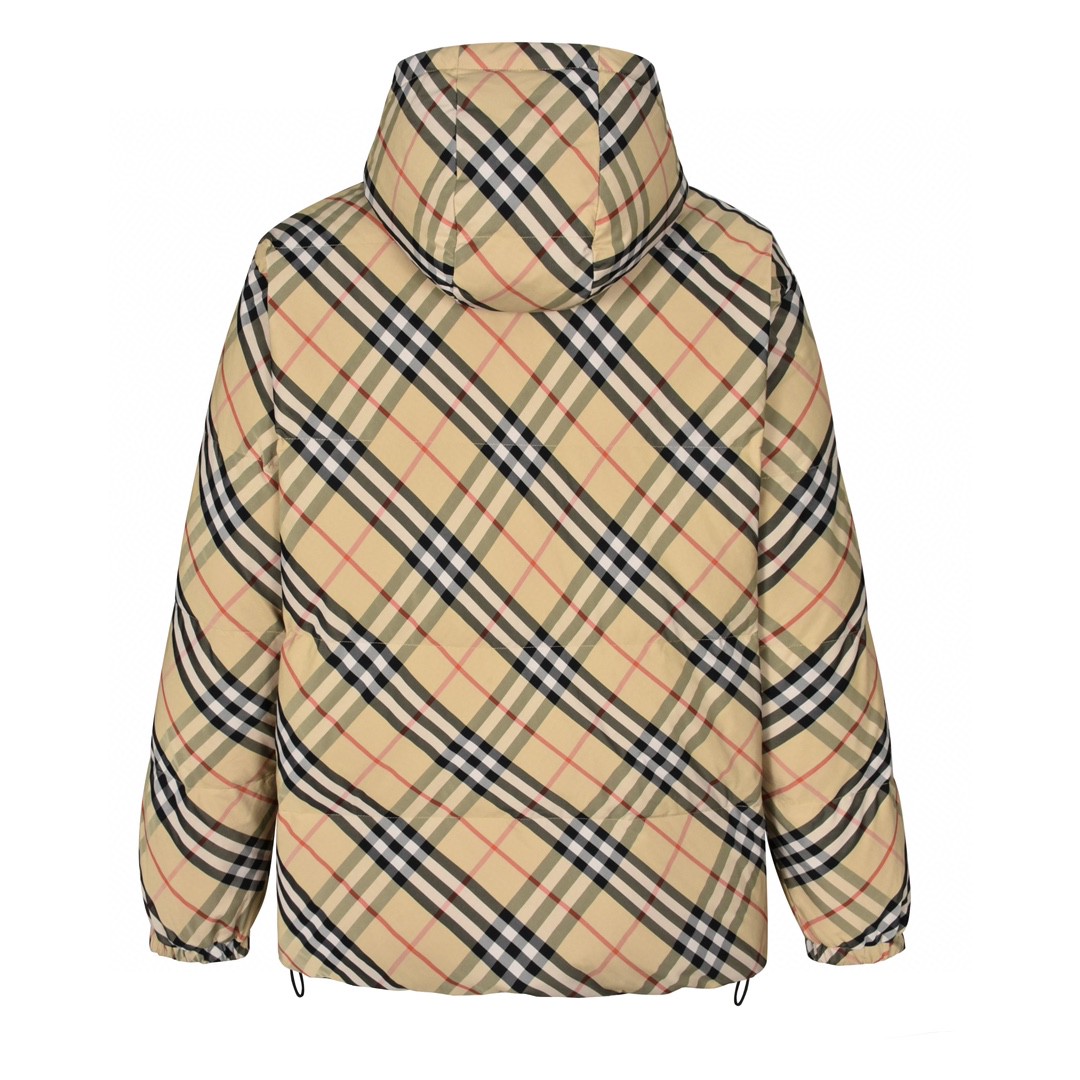 Burberry 巴宝莉 格纹双面两穿羽绒服 长袖 外套 沙色 80942371