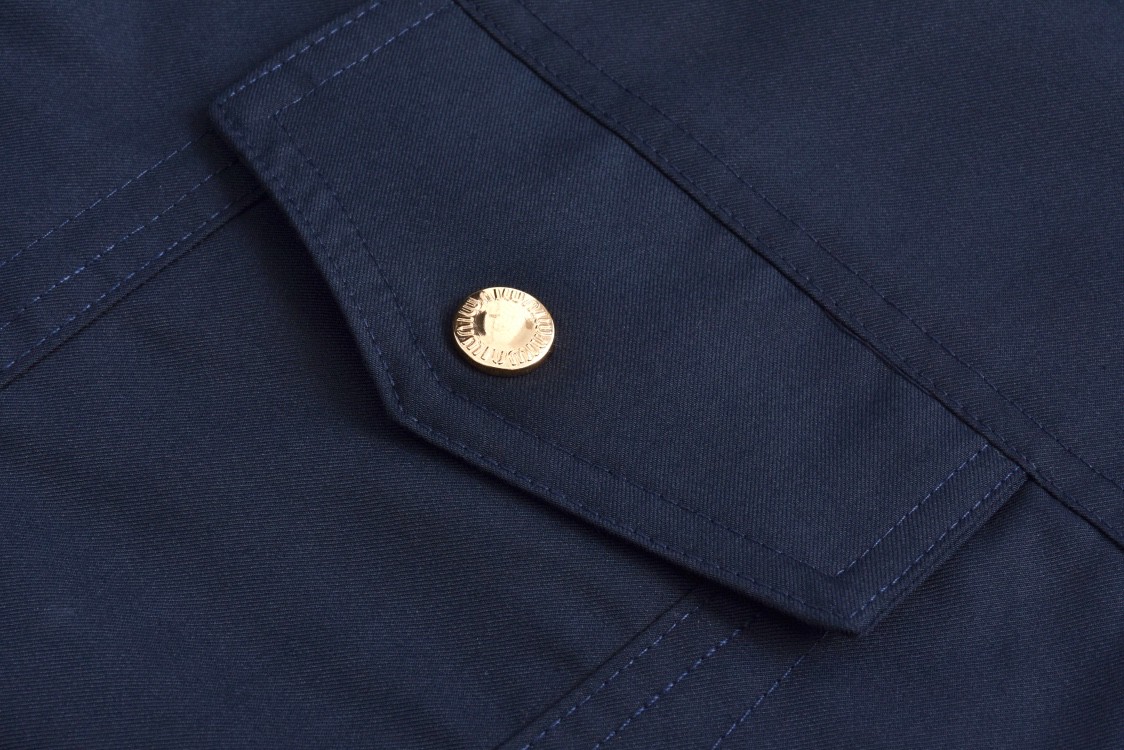 MIU MIU 缪缪 纯色字母刺绣拉链夹克 长袖 外套 蓝色 ML1059-11AD-F0008-S-OOO