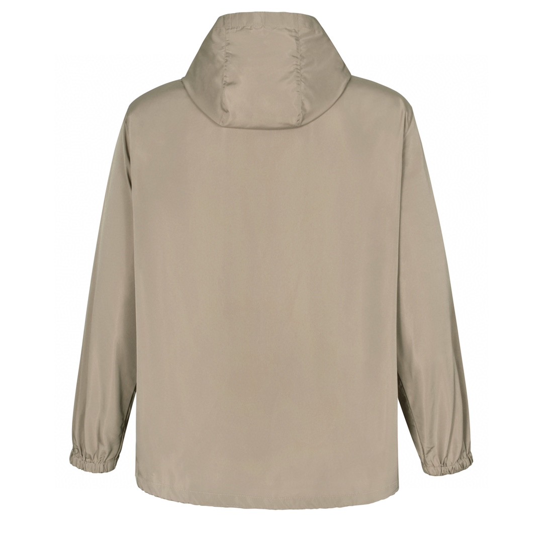 MIU MIU 缪缪 字母logo印花拉链连帽冲锋衣 夹克 长袖 外套 米色 ML1080-13FM-F0065