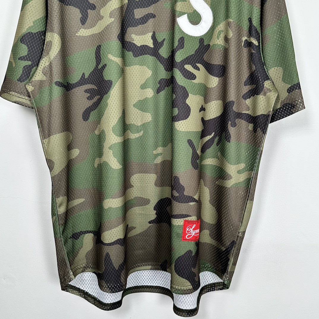 Supreme FW24 WEEK1 S Logo Baseball Henley 斜纹刺绣贴亨利棒球领短袖 T恤 绿色 蓝色 黑色 SUP-FW24-005