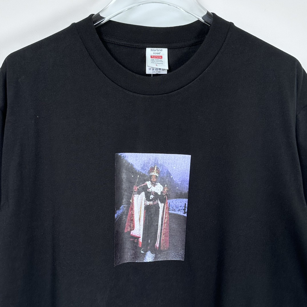 Supreme Martine rose 联名款 FW24 WEEK4 Lee Scratch Perry Tee 背面手绘涂鸦印花短袖 T恤 黑色 白色 SUP-FW24-093