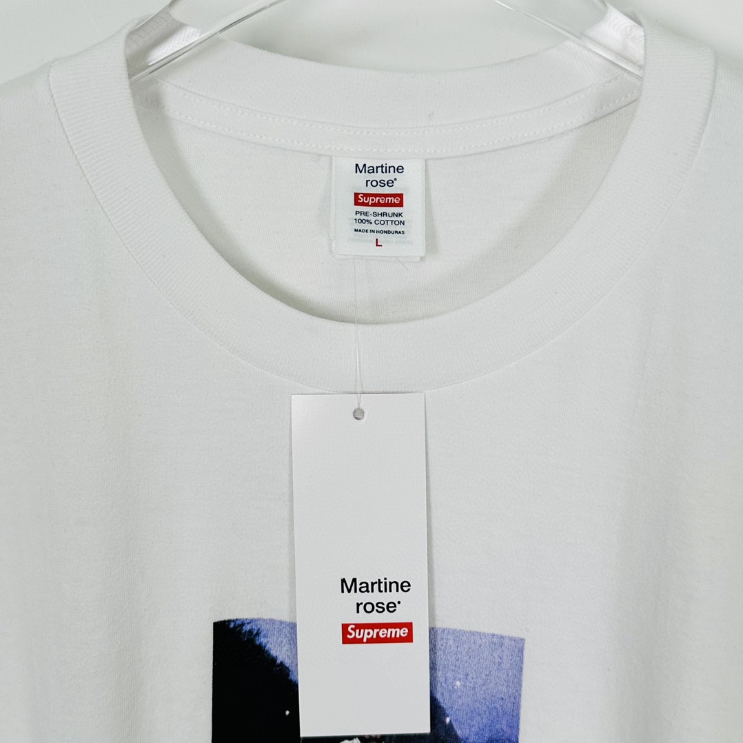 Supreme Martine rose 联名款 FW24 WEEK4 Lee Scratch Perry Tee 背面手绘涂鸦印花短袖 T恤 黑色 白色 SUP-FW24-093