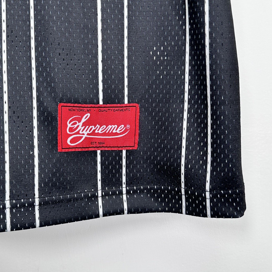 Supreme SS24 WEEK18 STAR BASKETBALL JERSEY 斜纹贴花网眼篮球背心 黑色 白色 SUP-SS24-285