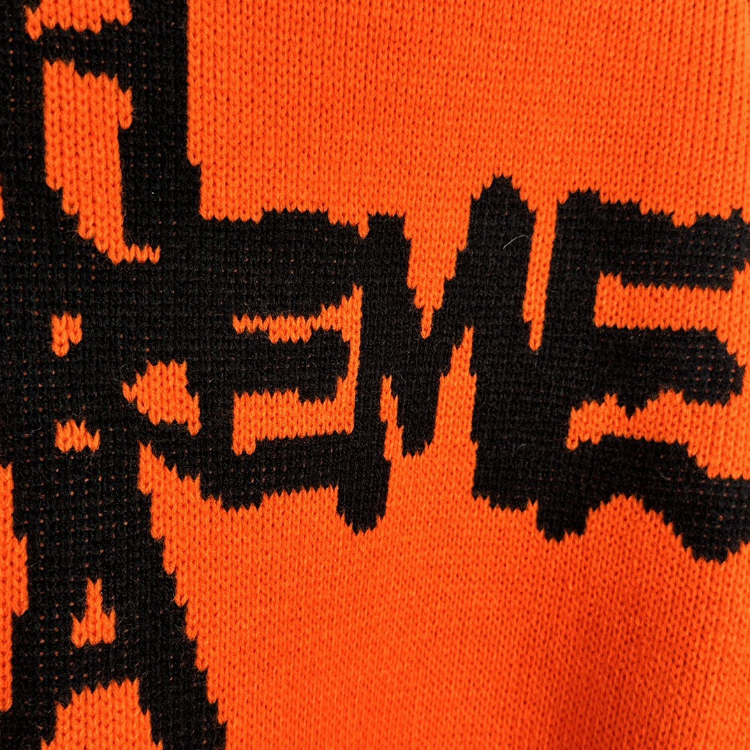 Supreme THRASHER 联名款 FW24 WEEK6 Sweater 背面十字字母logo毛衣 圆领 长袖 黑色 灰色 红色 SUP-FW24-122