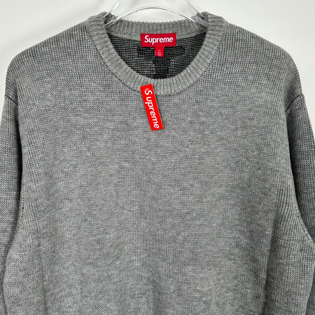 Supreme THRASHER 联名款 FW24 WEEK6 Sweater 背面十字字母logo毛衣 圆领 长袖 黑色 灰色 红色 SUP-FW24-122