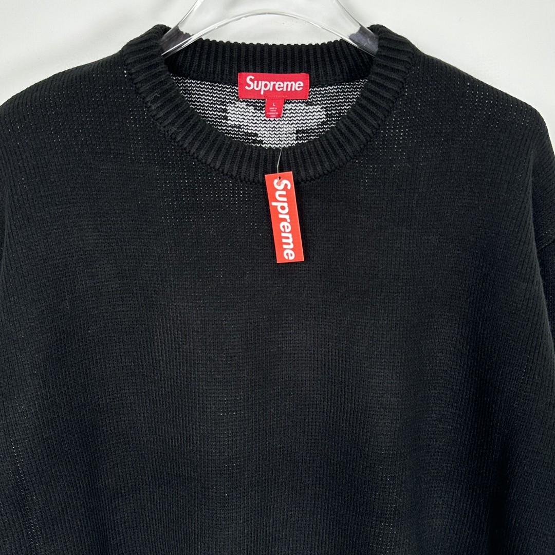 Supreme THRASHER 联名款 FW24 WEEK6 Sweater 背面十字字母logo毛衣 圆领 长袖 黑色 灰色 红色 SUP-FW24-122
