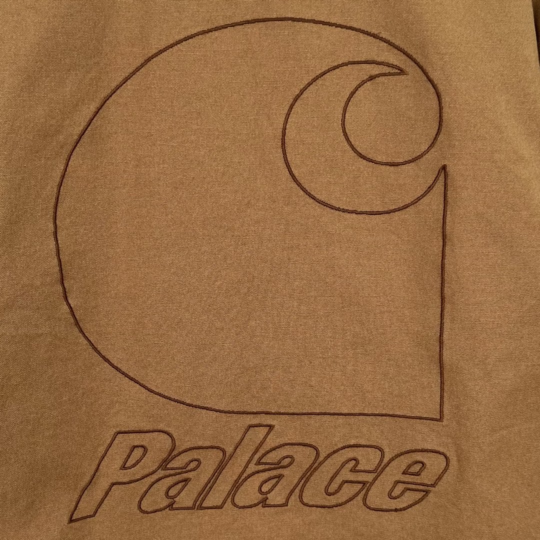 PALACE Carhartt WIP FW23 联名系列 多袋背面Logo刺绣拼接工装夹克 外套 长袖 卡其色 I032716-KHAKI