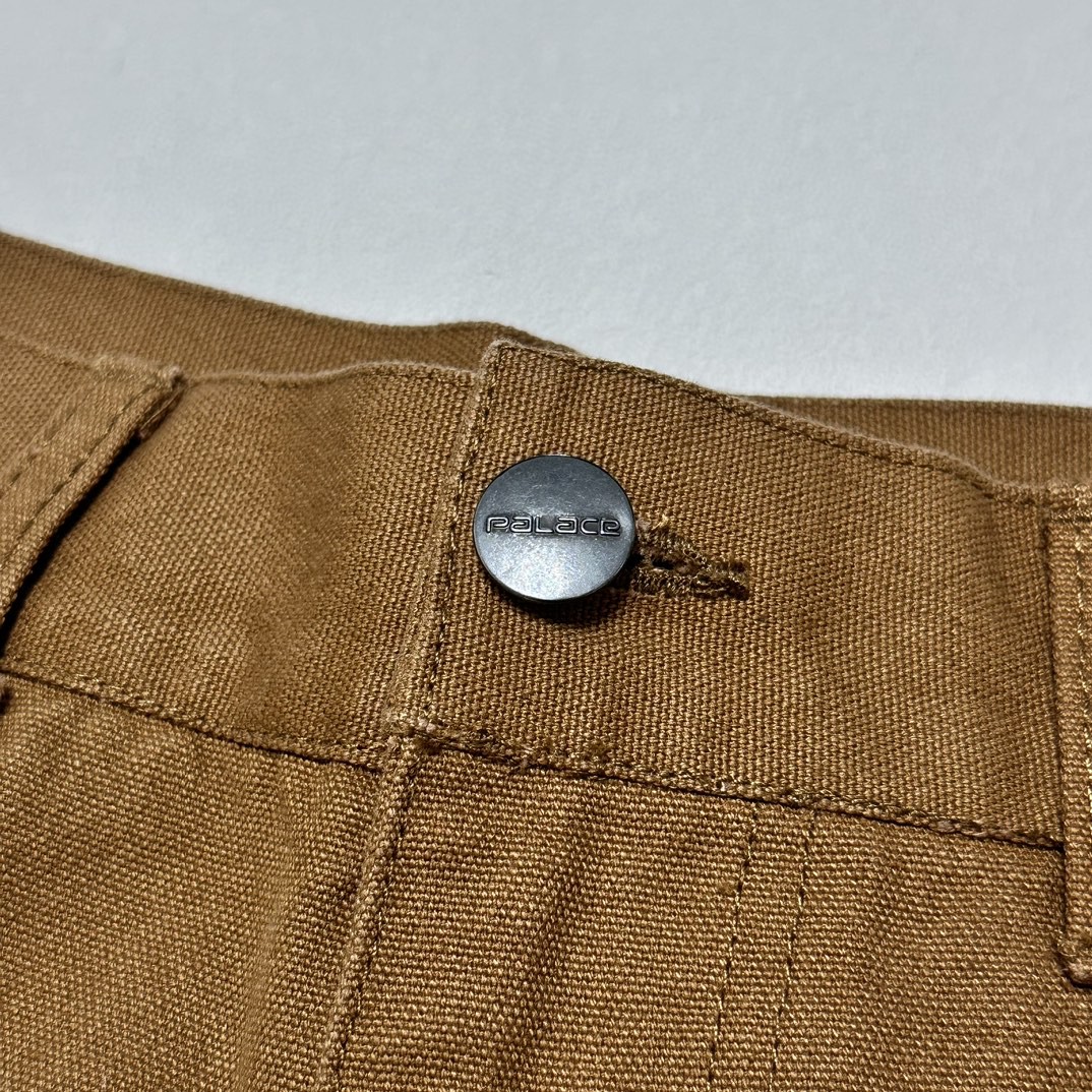 PALACE Carhartt WIP FW23 联名系列 双膝贴布工装裤 伐木裤 裤子 长裤 卡其色 I032720-KHAKI