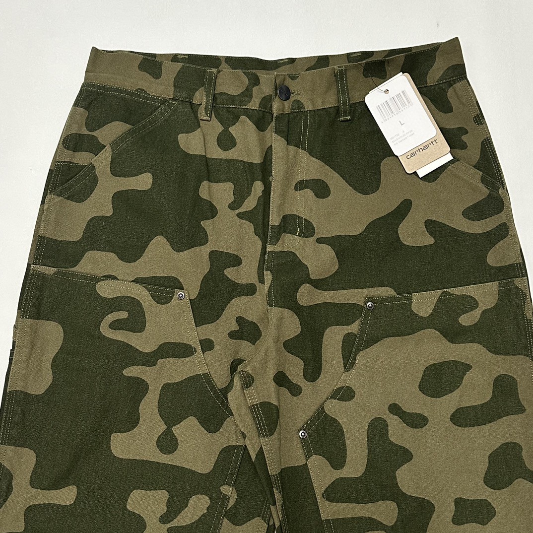 PALACE Carhartt WIP FW23 联名系列 经典迷彩工装裤 伐木裤 裤子 长裤 绿色 I032720-GREEN