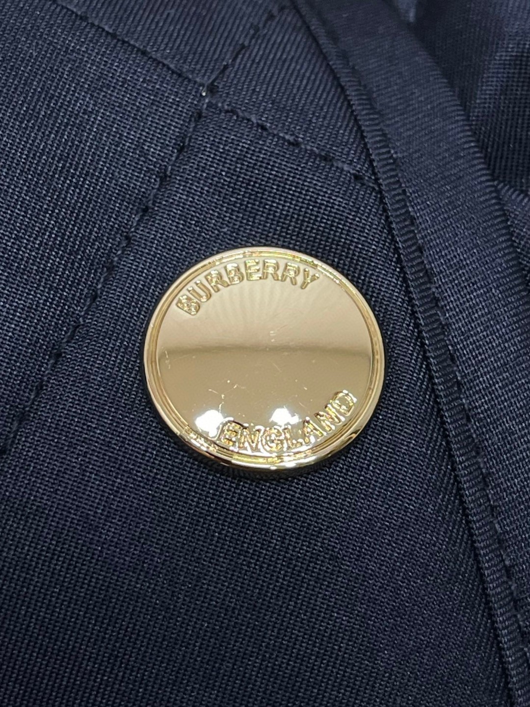 Burberry 巴宝莉 灯芯绒衣领珩缝棉服 夹克 长袖 外套 海军蓝 80392241