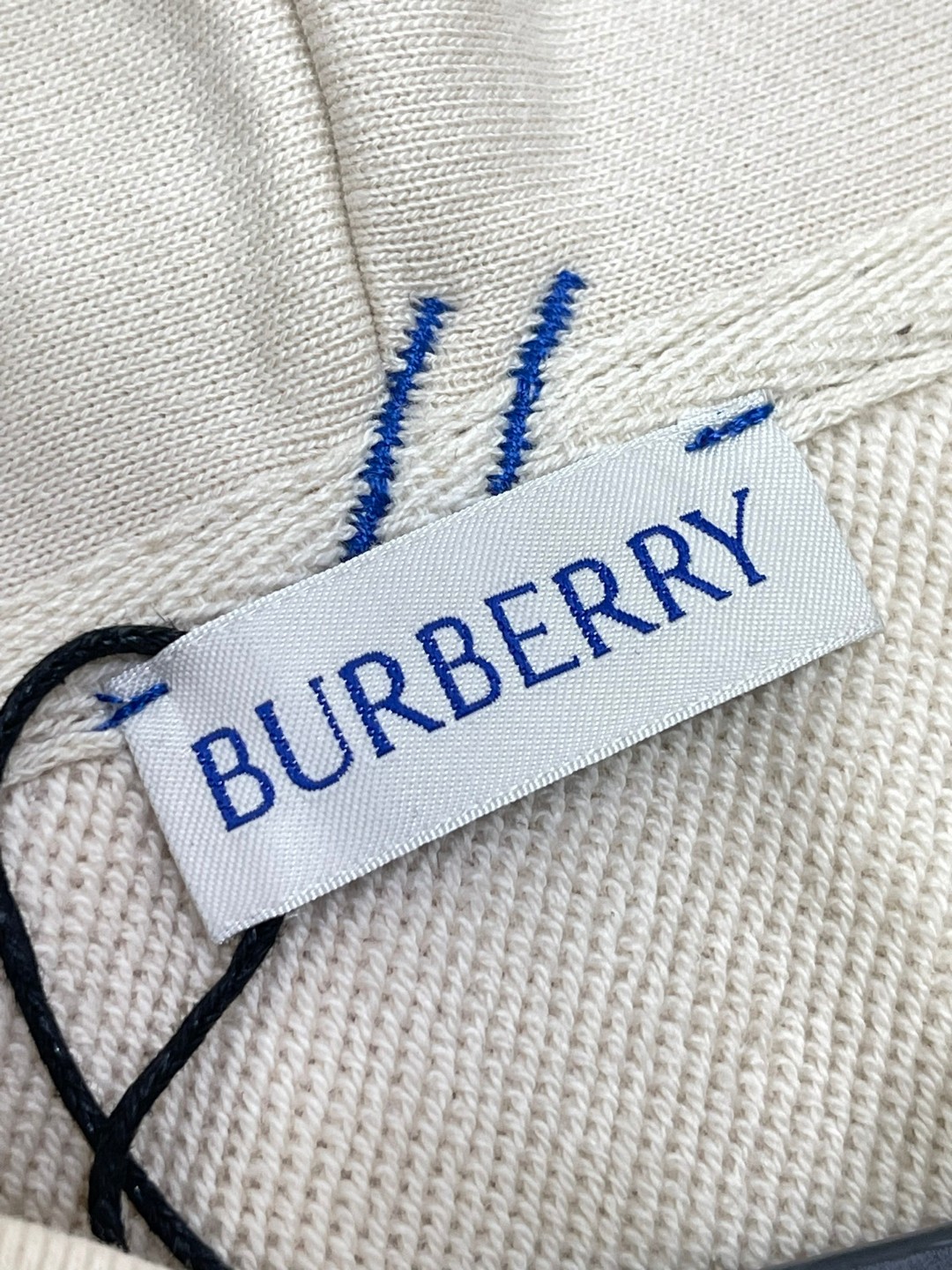Burberry 巴宝莉 衣摆刺绣战马小贴标抽绳连帽卫衣 长袖 白色 黑色 绿色 
