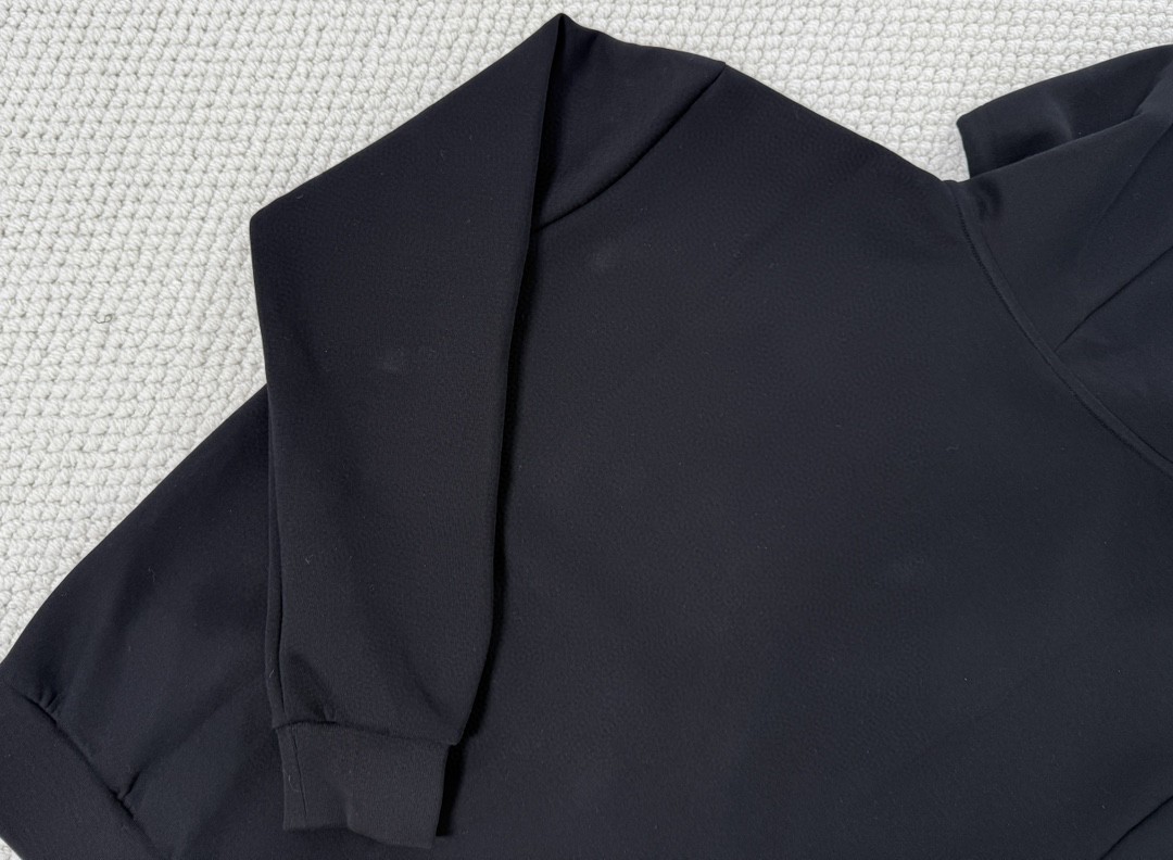 LOUIS VUITTON 路易威登 刺绣字母logo珍珠抽绳拉链连帽卫衣 外套 长袖 黑色 1AFJGD