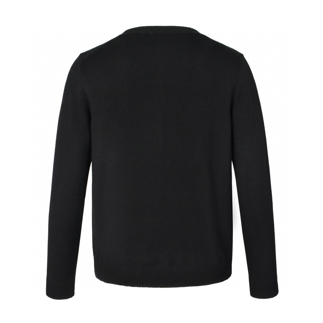 MIU MIU 缪缪 徽标刺绣logo羊绒针织衫 开衫 毛衣 外套 长袖 灰色 黑色