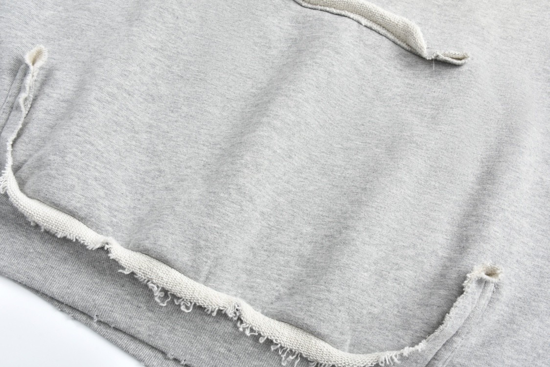 Balenciaga 巴黎世家 破洞胶带字母logo印花连帽卫衣 外套 长袖 秋冬 深红色 灰色 744441TQVA94029