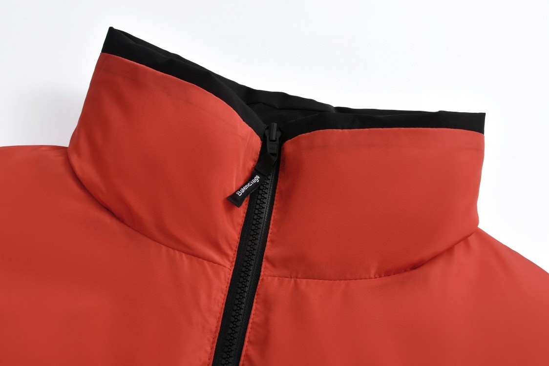 Balenciaga 巴黎世家 双面两穿刺绣字母logo拉链棉服 外套 长袖 秋冬 黑色 773047TPO061000